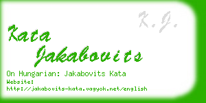 kata jakabovits business card